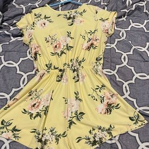 Yellow Floral Romper